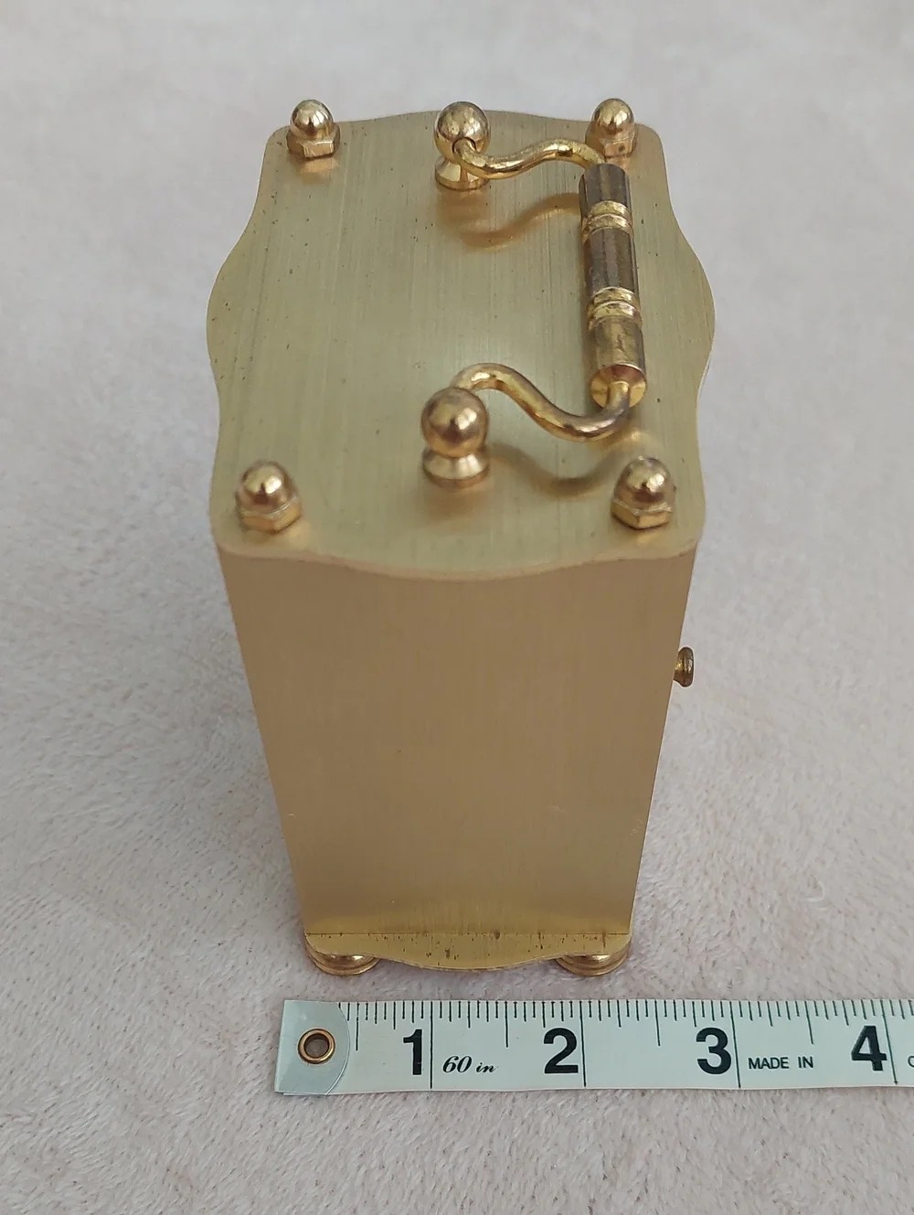 MAXIM Gold Carriage-Style Mantel Clock